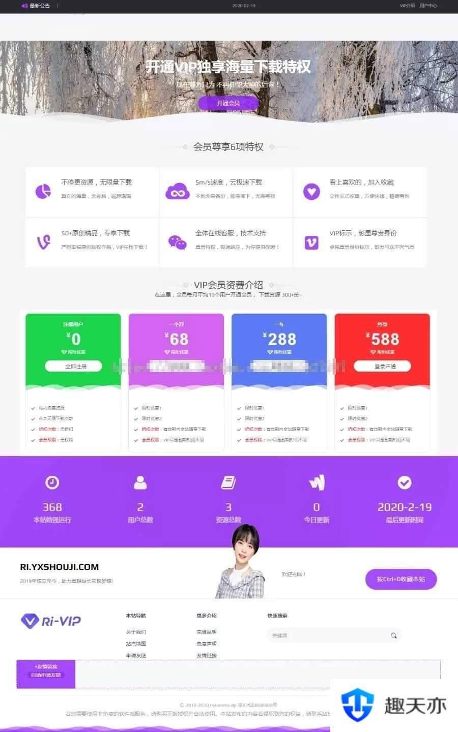 WordPress资源分享下载站日主题RiPro主题全站美化包 集成到后台功能