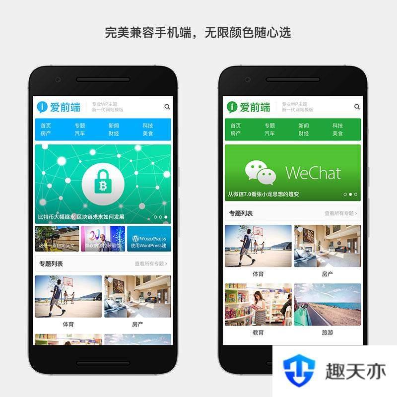WordPress响应式自媒体资讯主题下载 主题巴巴爱前端V1.0.1